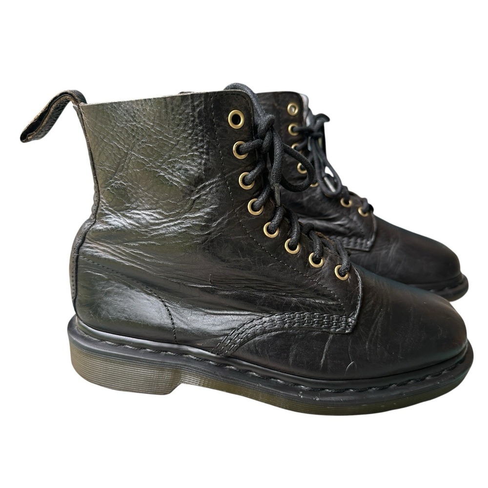 Dr. Martens Pascal Boots Men's 7 Women's 8 Black Leather Ankle Combat Grunge Y2K